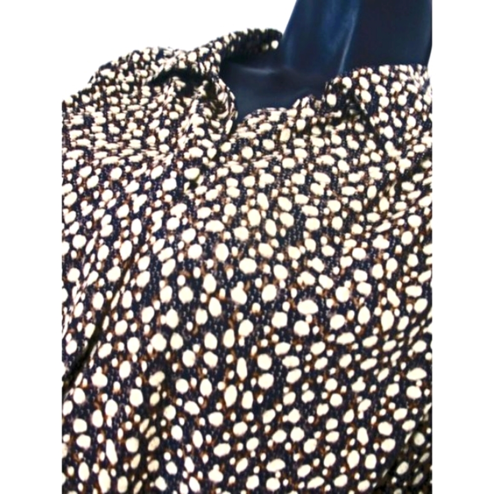 Vintage ALYSSA CARR Earthtones  Printed Blouse Size 6